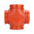 美消 消防管件 防锈漆面 球墨铸铁同径沟槽正四通 外径60 DN50