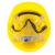 橙央建筑工地V型安全帽定制 矿用施工防护abs安全帽 头盔劳保安全帽 均码 黄