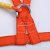 户外绳子高空安全绳耐磨保险带安全绳电工腰带轻便施工安全绳攀岩 红双背双钩2米