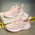 女童椰子鞋夏季2024新款儿童网面透气运动鞋中大童女孩跑步网鞋薄 粉紫 35码