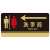 标识牌亚克力指示牌带背胶工厂学校宾馆提示牌公共场所标识黑金 洗手间(右) 30X15CM