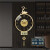 凯琴 现代简约挂钟黄铜时钟高档钟表家用时钟现代格栅背景墙日历时钟 全铜带日历-贝壳透明表盘 35cm 自动对时电波机芯（保10年）