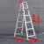 穆运 铝合金人字梯多功能工程装修折叠梯子双侧梯登高爬梯 基础款1.8米高