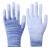 PU涂指涂掌手套劳保耐磨工作尼龙浸涂胶劳动干活薄款胶皮透气 蓝色涂掌手套（24双） M