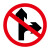 定做道路交通标志指示牌 限高牌减速慢行圆形三角形方形反光铝板 JZTX-05 禁止直行右转 60*60cm