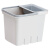金诗洛 K5148 手提干湿分离沥水垃圾桶 翻转固液沥水垃圾桶箱 天鹅灰28.5*22.7*23.5cm