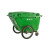 400L保洁车手推塑料环卫垃圾车大号户外垃圾桶市政物业垃圾清运车 定制 小轮子款绿色(不带盖)