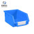 米奇特工 背挂式零件盒 塑料盒工具架五金方孔挂板盒子 蓝色 3号190*105*75（2个装）