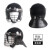 双壹 保安头盔防暴头盔勤务盔带面罩 欧式防暴头盔黑色