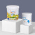 适用于 乳胶漆储存罐保存桶包装罐油漆涂料分装瓶加厚密封小桶2L 6L塑料桶白色*60个
