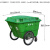 美好邦垃圾车400升 绿色 垃圾清运车 可推垃圾车 垃圾回收 连盖垃圾桶 环卫垃圾车 室外垃圾车 垃圾清理车