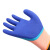 鲁工 手套劳保手套乳胶双层浸胶耐磨 磨砂喷盐手套  蓝紫色 