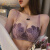 赫菲索斯品牌美背内衣女小胸聚拢显大收副乳胸罩平胸加厚蕾丝性感文胸套装 紫色单件 85A 38A