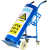 安英卡尔 WY516 氮气瓶推车 单瓶蓝色加盖 工业液化钢瓶安全搬运推车