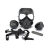 防毒面具真人水弹枪全脸骷髅防护cs面罩装备cosplay道具模型 单罐防毒面具黑色（墨镜片）