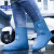 防雨防汛硅胶雨鞋套男女加厚防滑耐磨学生便携式雨靴仿硅胶水鞋套 纽扣款-高筒黄色109 M34-36码