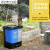 家庭清洁分类干湿两用垃圾桶脚踏带盖加厚 蓝黄 可回收+其他(30L)