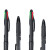 得力(deli)多功能4色圆珠笔 0.7mm子弹头按动笔原子笔中油笔 (黑红蓝绿) 33390  沉稳风 12支
