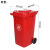 急先锋 360L户外大号加厚带盖塑料挂车环卫垃圾桶180升小区物业垃圾箱 绿色 360L