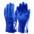 海斯迪克 pvc浸塑劳保手套防护手套加厚磨砂 防水耐油长27cm HK-5019 蓝色5双