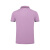 者也 夏季棉质polo衫 翻领短袖公司活动宣传工作服可定制logo印字 96008款 粉紫色 S码 