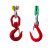 龙禹盛 吊装带 带钩 起重吊装工具 一条价  两腿3吨2米 