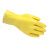东亚 PVC黄色工业专用耐油耐酸碱防滑衬里浸塑手套35cm中袖 2双