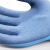 斯得铂 手套劳保手套乳胶双层浸胶发泡防水耐磨防滑手套 蓝色 