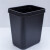 鸣固 小方桶 垃圾桶 厨房客厅卧室卫生间方形垃圾桶 黑色 W-102B(带圈)ZJ3520