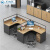 维卡纳 办公桌 现代简约电脑桌 职员桌屏风办公桌员工位办公家具组合 干字形4人位（含柜不含椅）