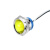CDOE 22mm全身防水金属指示灯 平面电源工作指示灯 小型LED灯 球形 黄光 12V