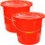 卉营（HUIYING）塑料桶 32手提带盖塑料桶 水桶 285*230mm /个 可定制