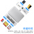 AJIUYU CFast读卡器USB3.0多功能高速读取CF/XD/MS存储卡SD/TF相机内存卡2 USB3.0银铝白CF+SD+2个TF