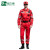 品之德  PF-025救援服应急长袖防静电套装消防户外地震水上救援 上衣加裤子 红色 5XL