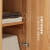 原始原素 全实木衣柜现在简约小户型卧室橡木高2.4米大衣橱H6041 衣柜(三门)-(1355*560*2400) 原木色(不含穿衣镜）