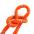 江波（JIANGBO）救生绳游泳绳子 救援安全绳漂浮水上救生圈浮索逃生绳 直径12毫米橘色反光30米+救生环+钩