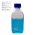 精选好货螺纹口广口瓶丝口蓝盖试剂瓶密封瓶实验室取样瓶玻璃瓶透 蓝盖方形透明试剂瓶1000ml
