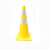 钧稳 PVC路锥塑料彩色路障小型雪糕桶反光路锥交通安全反光锥 70CM黄色