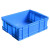 冰禹 BY-1189 蓝色加厚塑料周转箱 可带盖零件盒物流箱 610*420*360mm