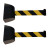 立采 塑料挂壁式警戒线全黑壳 黄黑相间带 挂墙隔离带伸缩带排队 5米 1个价