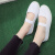 谋福（CNMF）白色舞蹈鞋护士鞋 帆布鞋软底工作鞋 （白色） 38码
