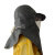 千石耐酸碱头罩 防毒面具 防尘面罩 喷漆专用帽 防飞溅防护面罩 灰色