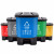 兰诗（LAUTEE）HX-30 脚踏分类垃圾桶  物业办公室带盖单格垃圾桶 30L绿色-厨余垃圾