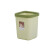 希万辉 方形垃圾桶无盖简约时尚大号厨房卧室带压圈大小号塑料垃圾筒 6L绿色压圈