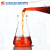 蜀牛 锥形瓶玻璃三角烧瓶加厚高硼硅毫升广口化学三角瓶实验室 2000ml(大口) 