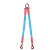 巨力索具合成纤维双腿吊带组合索具2吨1米/套