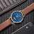 卡西欧（CASIO）手表全新简约指针日期显示石英男表 蓝盘真皮带MTP-B100L-2