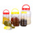 瓶塑料一斤2斤透明包装空瓶子带盖加厚PET罐子装蜂蜜的专用罐 380毫升方手提50个送内盖标签