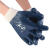 定制佳护浸胶耐油全挂手套蓝大口耐用防油蓝丁腈帆布作业加厚电焊 蓝色磨砂手套3双 XL