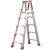 梯子加宽加厚铝合金双侧工程人字合梯伸缩折叠扶梯阁楼梯 彩色全三角片加固款2.5米